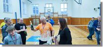 Turnaj v nohejbale v tělocvičně Hvězdlice