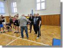 Turnaj v nohejbale v tělocvičně Hvězdlice