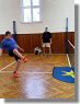 Turnaj v nohejbale v tělocvičně Hvězdlice